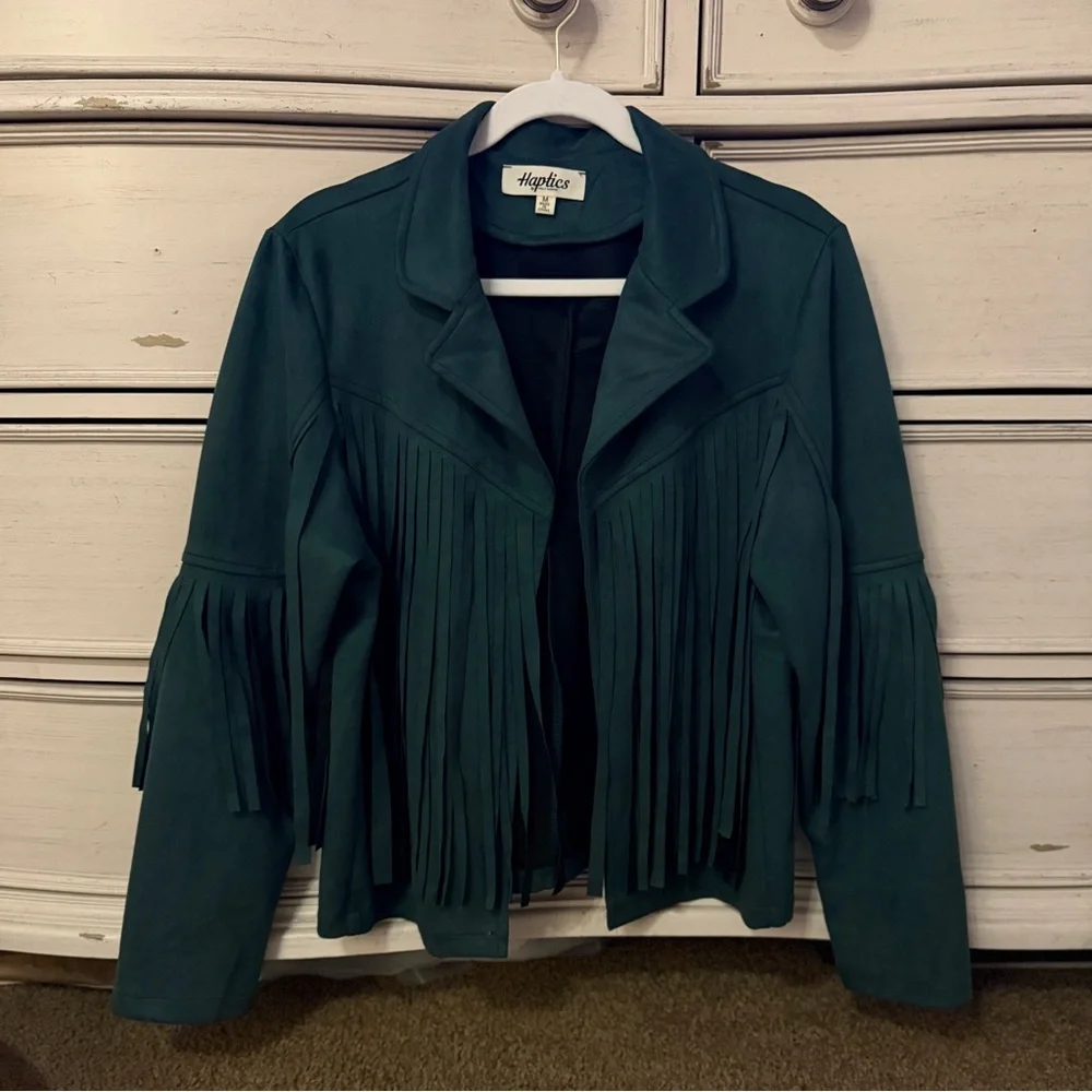 (SOLD) Haptics Boho Fringe Suede Jacket - Picture 7 of 7